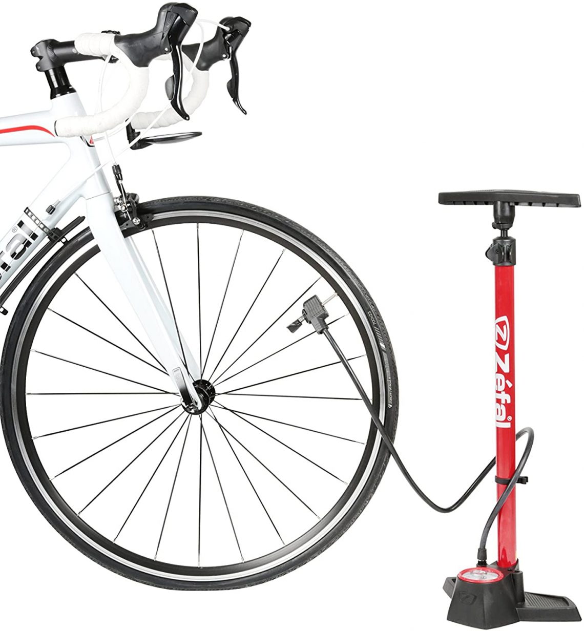 Pompe à Pied Lezyne – Corps Et Manche En Alu CNC, Manomètre 220 PSI, Embout ABS1 Pro Presta/Schrader